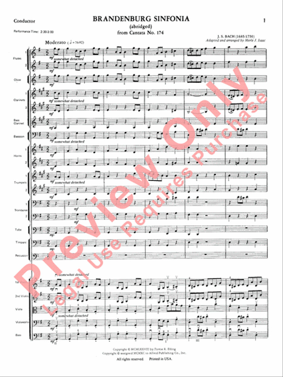 Brandenburg Sinfonia Brandenburg Sinfonia Full Orchestra scores gallery preview page 4