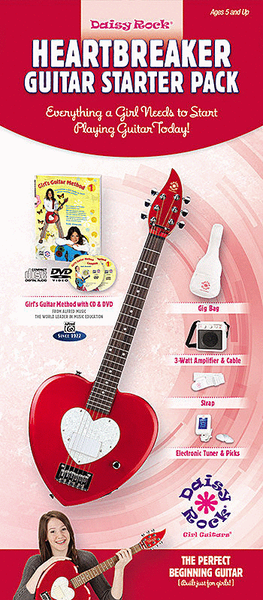 Daisy Rock Girl Guitars -- Heartbreaker Guitar Starter Pack (Red Hot Red) image number null