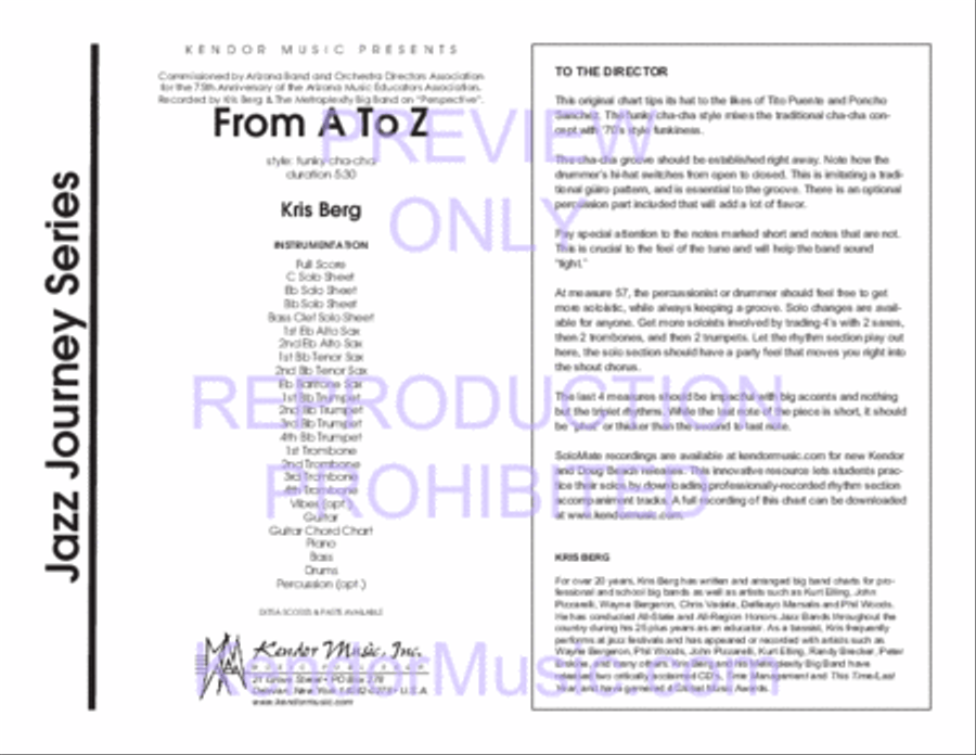From A To Z From A To Z Jazz Ensemble scores gallery preview page 2