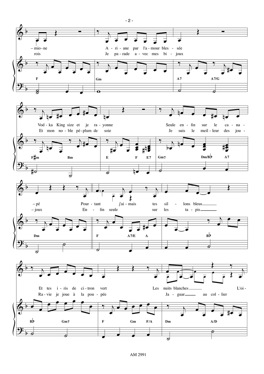 Peplum Piano, Vocal scores gallery preview page 2