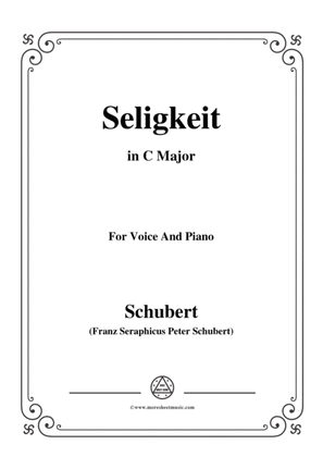 Schubert-Seligkeit in C Major,for voice and piano
