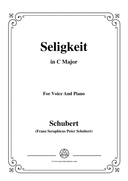 Schubert-Seligkeit in C Major,for voice and piano image number null