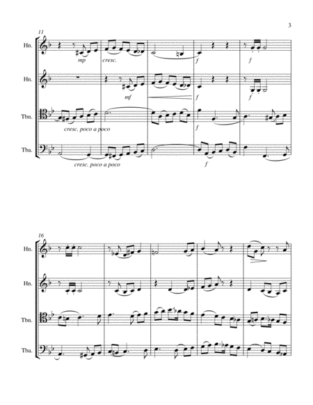 GREGORIAN CANON for unusual brass quartet image number null