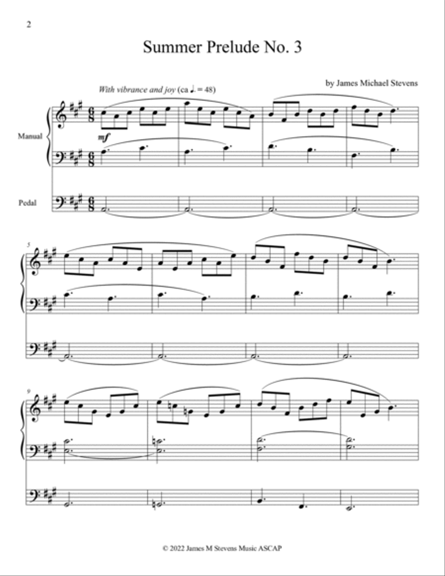 Summer Prelude No. 3 - Organ Solo Organ Solo scores gallery preview page 2