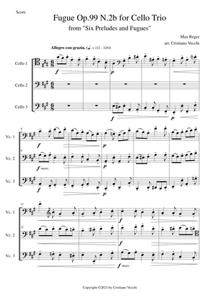 Fugue Op.99 N.2b for Cello Trio