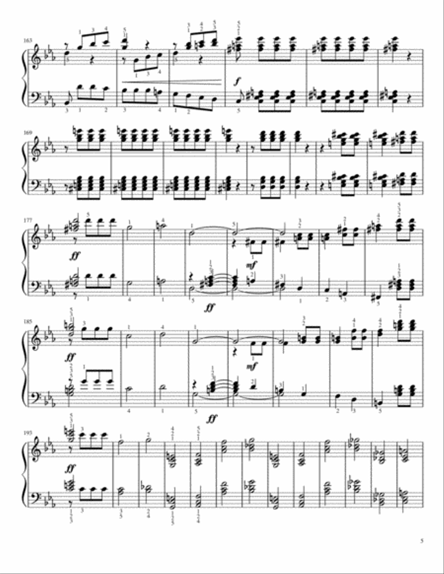 Beethoven Symphony No. 5 - 1st Movement - For Piano Solo (Intermediate) Piano Solo scores gallery preview page 5