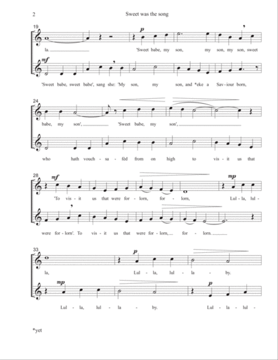 Sweet was the song SA scores gallery preview page 2