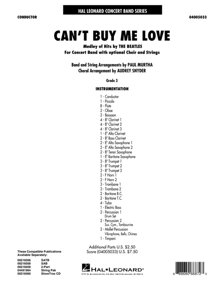 Can't Buy Me Love - Conductor Score (Full Score)