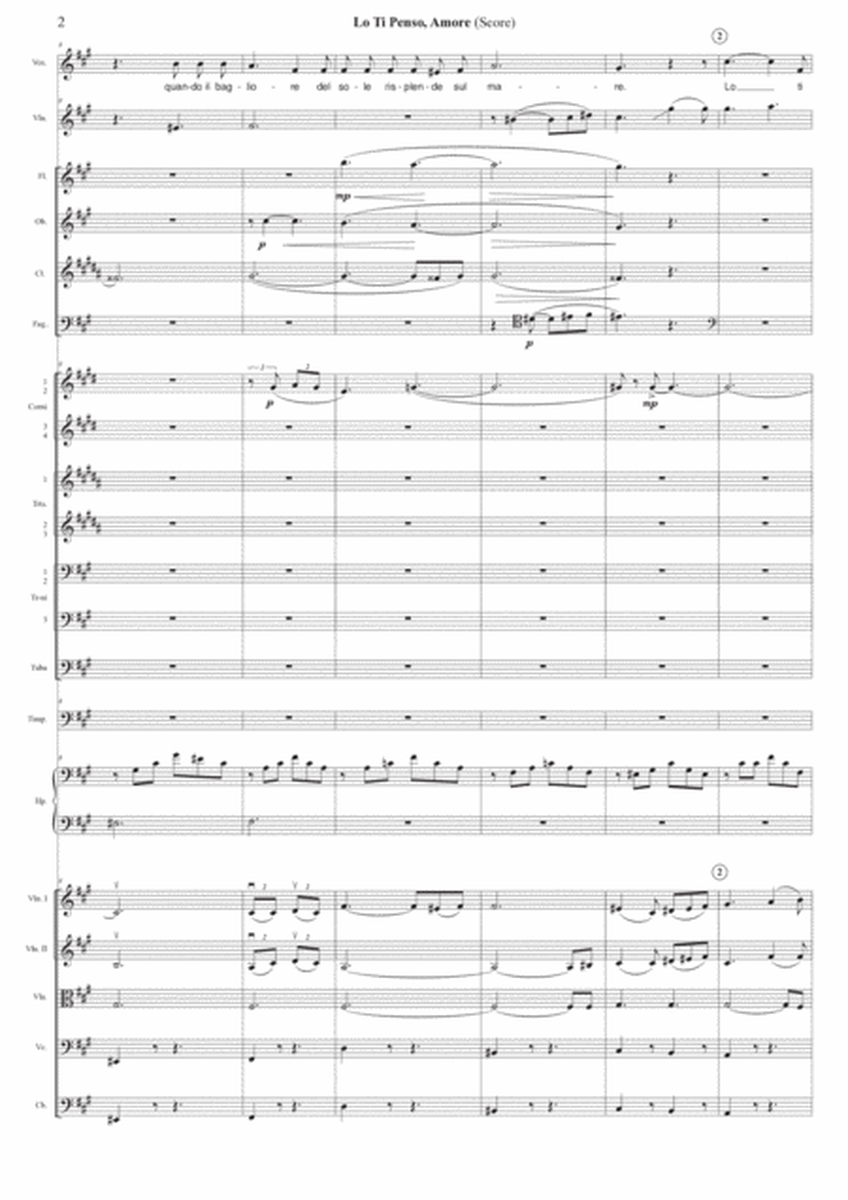 Lo Ti Penso Amore (Score and Parts) image number null