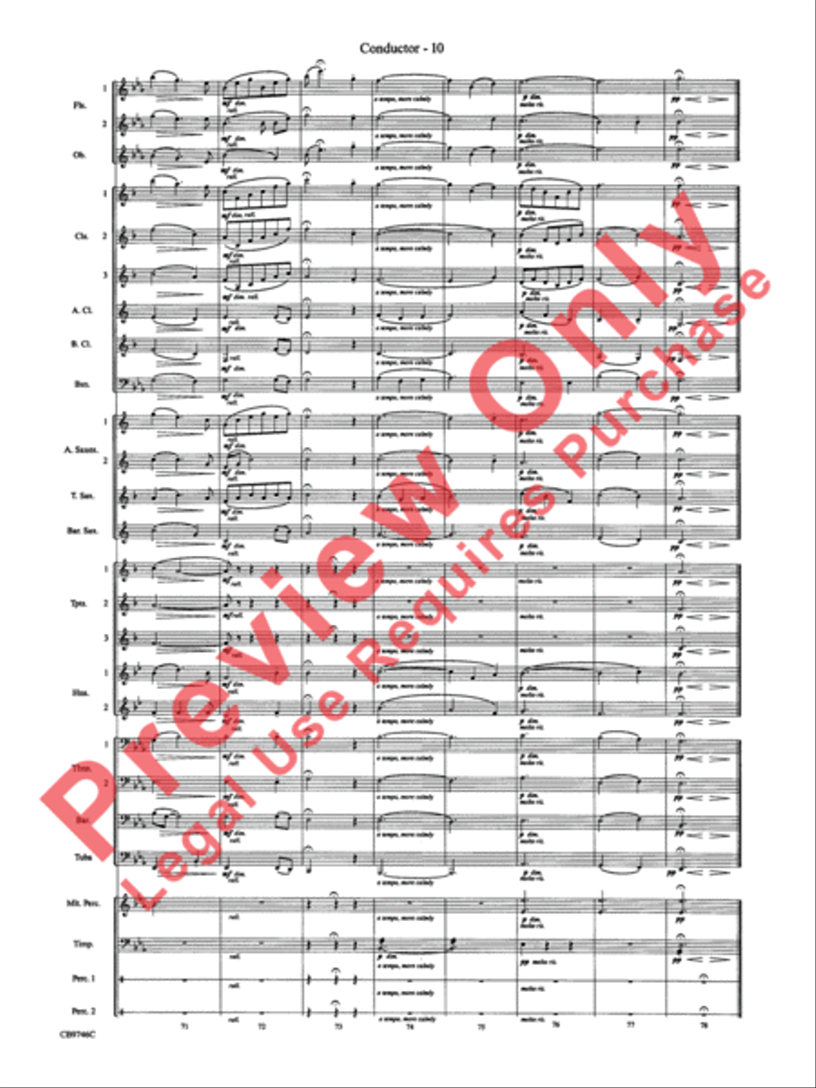 Ashokan Farewell (from The Civil War) Concert Band scores gallery preview page 12