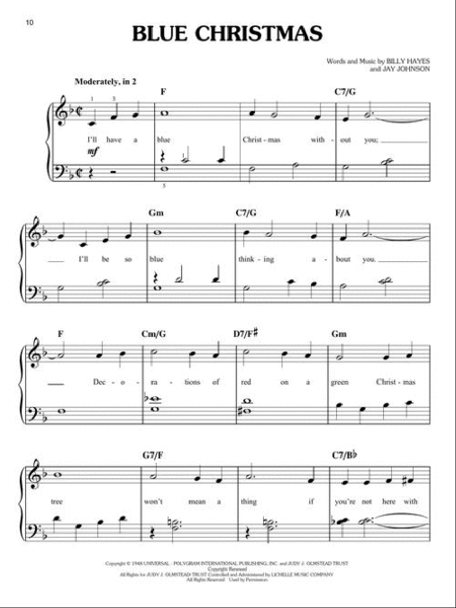Christmas Songs – In Easy Keys Easy Piano scores gallery preview page 7