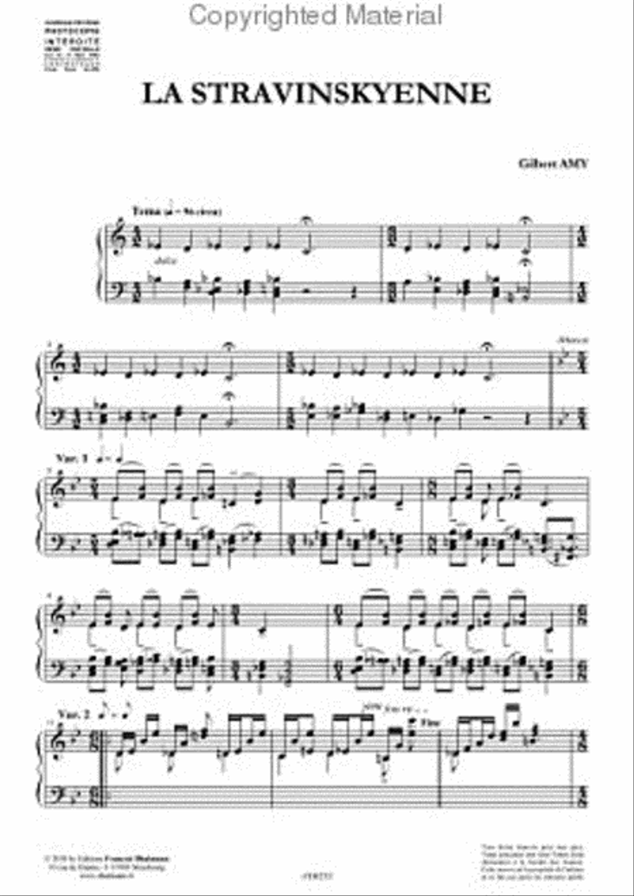 Amy Gilbert : La Stravinskyenne Marimba scores gallery preview page 2