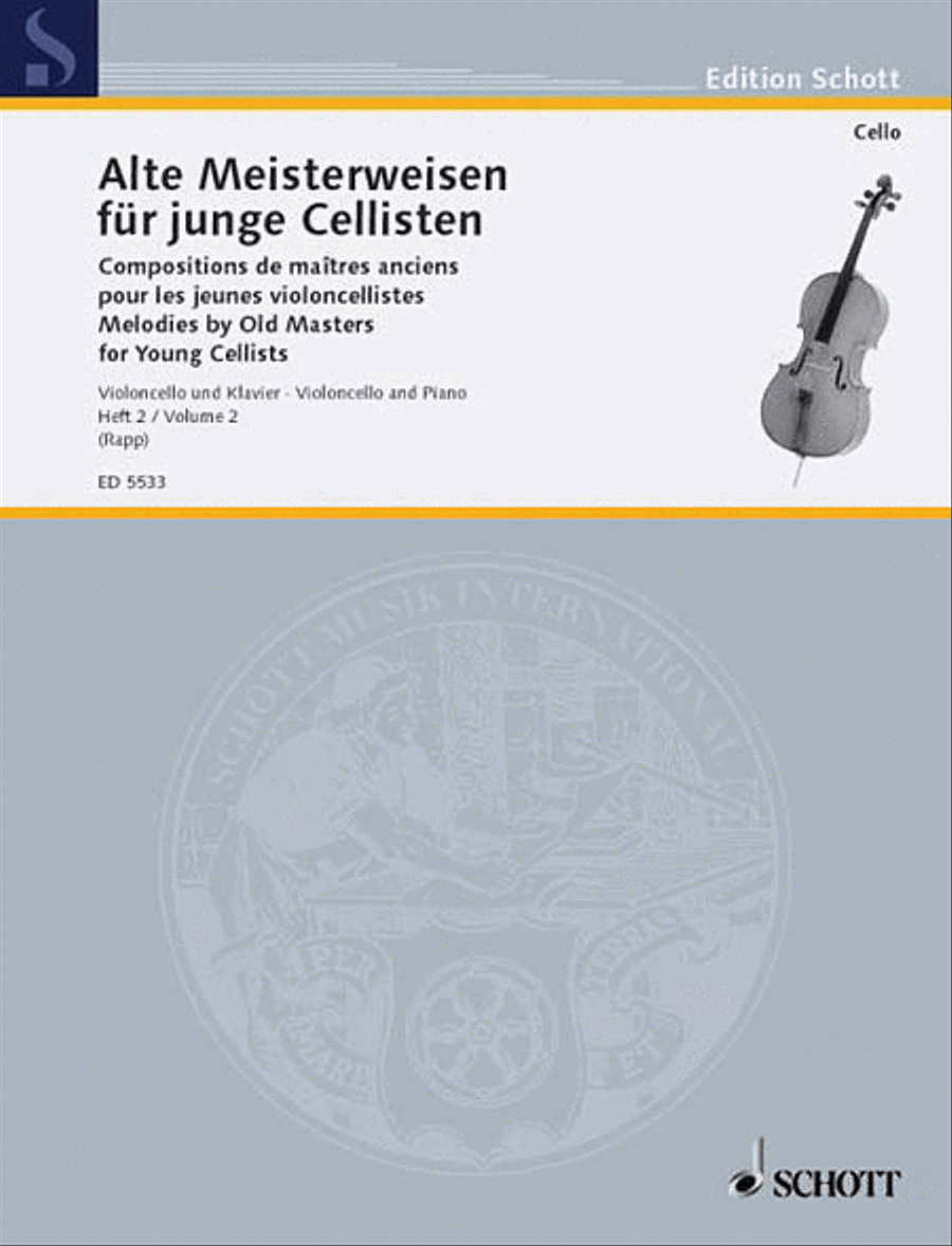 Melodies by Old Masters – Volume 2 Cello scores gallery preview page 1