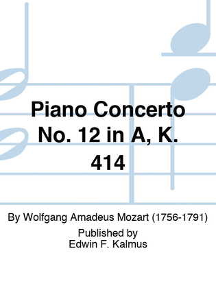 Book cover for Piano Concerto No. 12 in A, K. 414