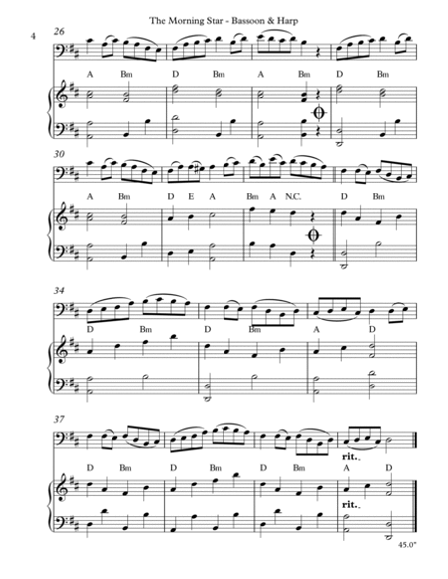 The Morning Star, Duet for Bassoon & Harp image number null