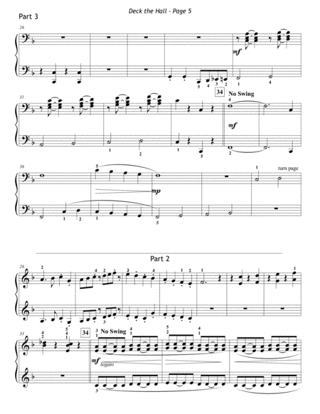 Deck The Hall Piano Trio (1 piano, 6 hands) Intermediate image number null