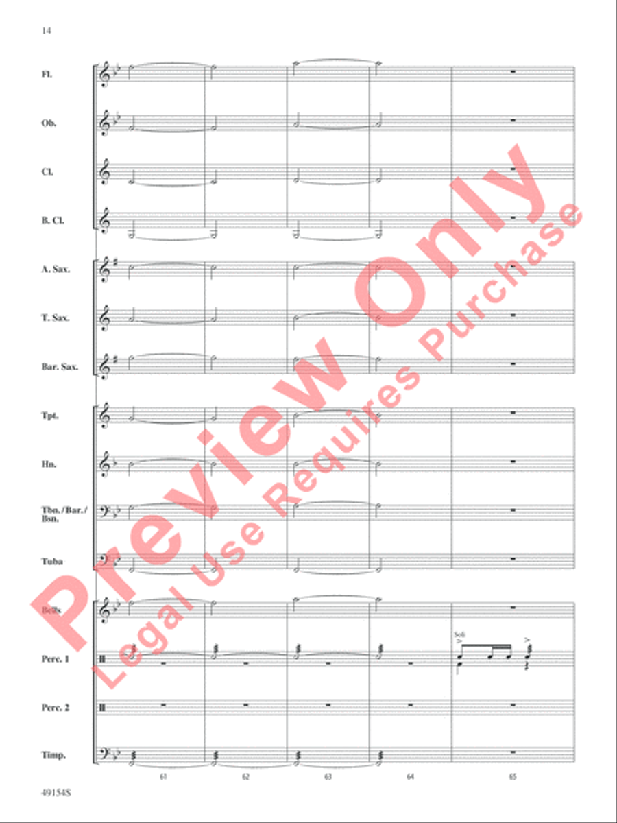 American Mountain Medley Concert Band scores gallery preview page 15