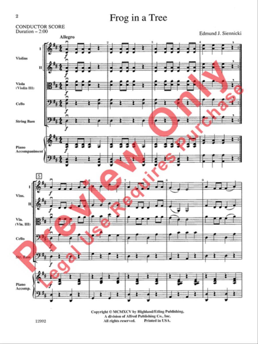 Frog in a Tree String Orchestra scores gallery preview page 3