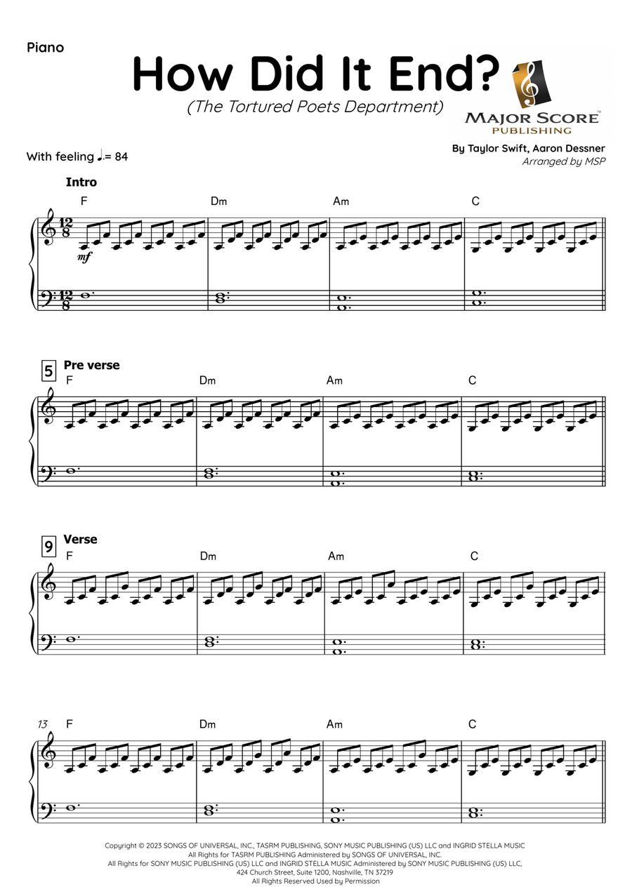 How Did It End? Violin Solo scores gallery preview page 4