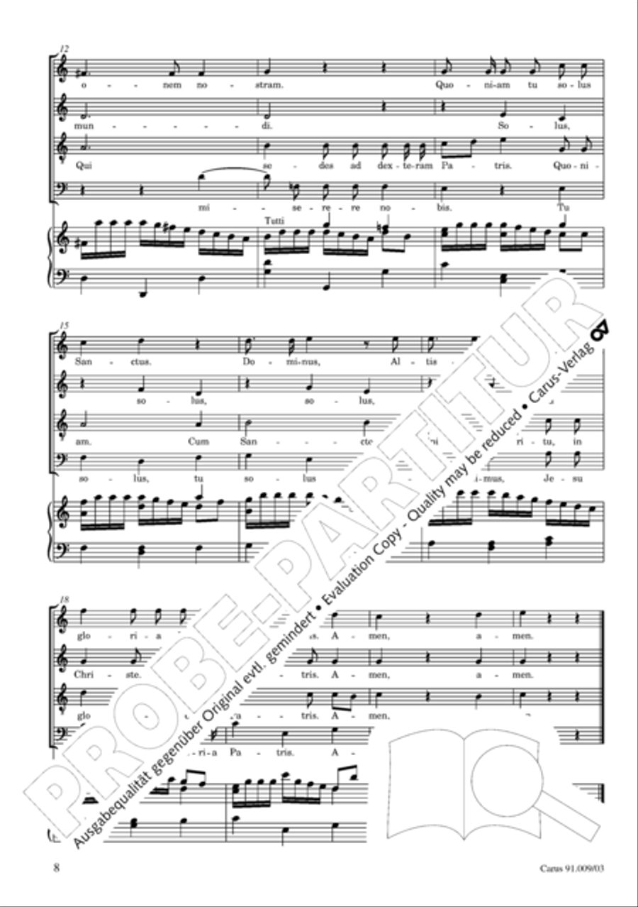 Missa Sancti Gabrielis 4-Part scores gallery preview page 9