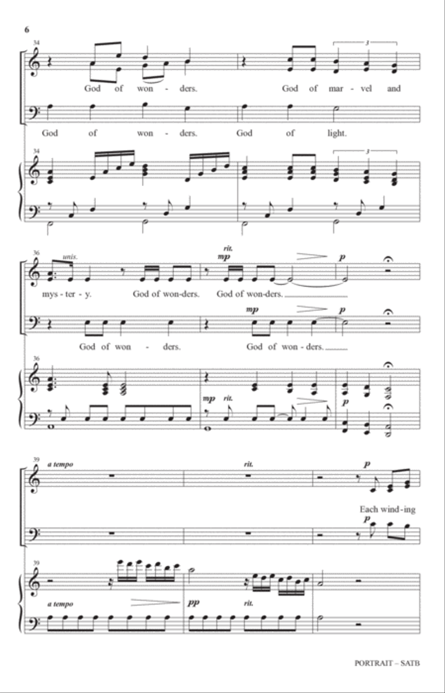 Portrait (arr. Joseph M. Martin) 4-Part scores gallery preview page 5