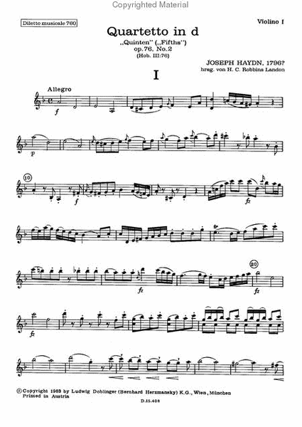 Streichquartett d-moll op. 76 / 2