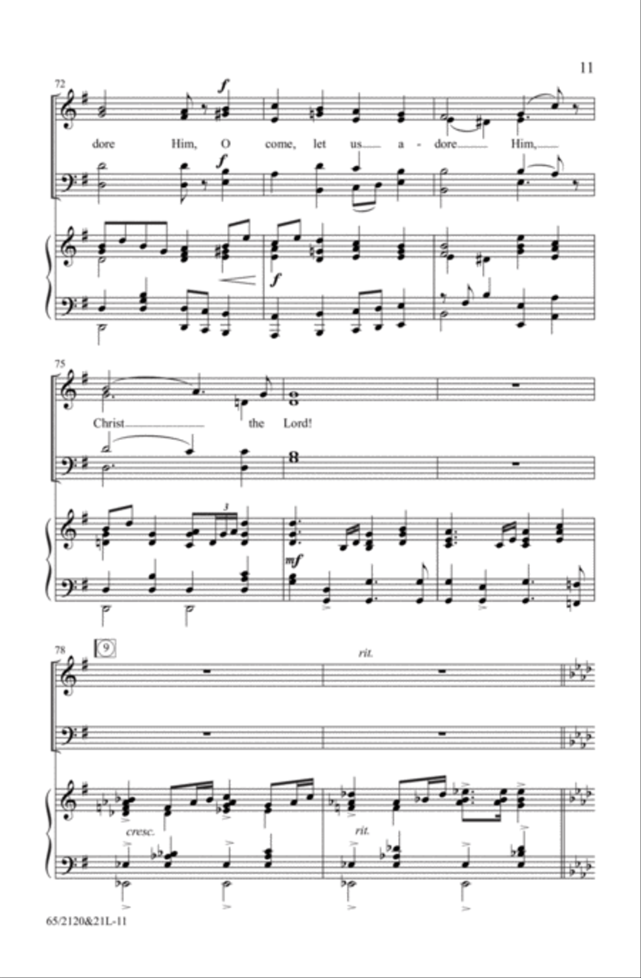 A New and Glorious Morn! 4-Part scores gallery preview page 11