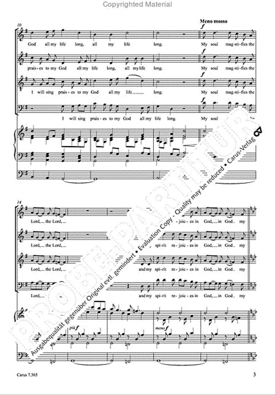 I will praise the Lord as long as I live 4-Part scores gallery preview page 4