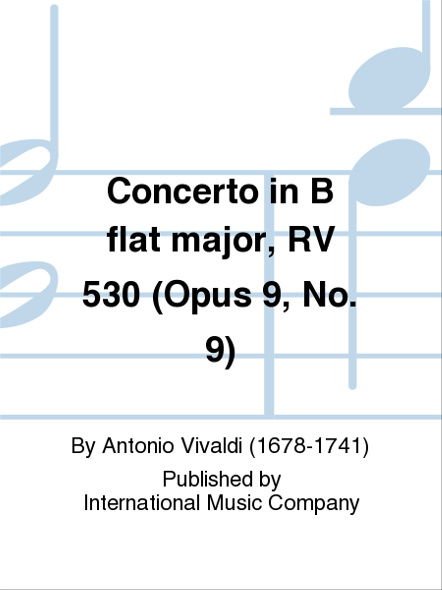 Concerto In B Flat Major, Rv 530 (Opus 9, No. 9) Violin scores gallery preview page 1
