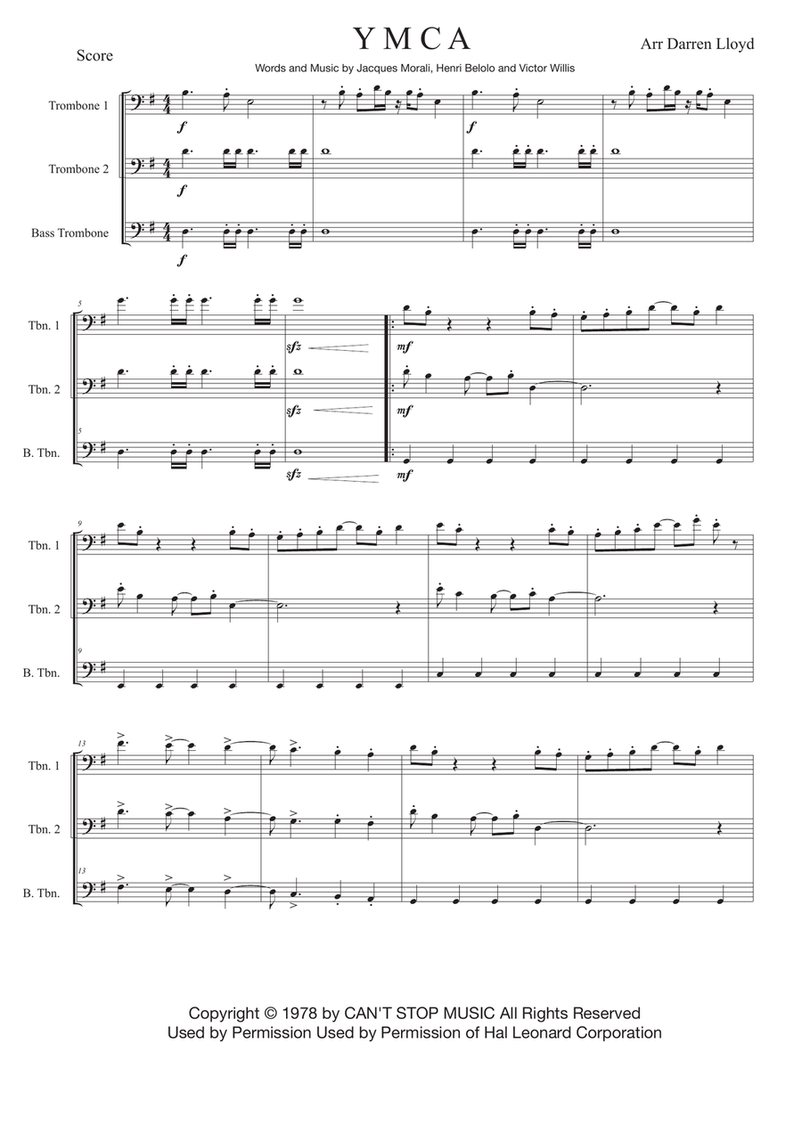 Y.M.C.A. Brass Ensemble scores gallery preview page 1