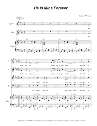 Book cover for He Is Mine Forever (Vocal Quartet - (SATB)
