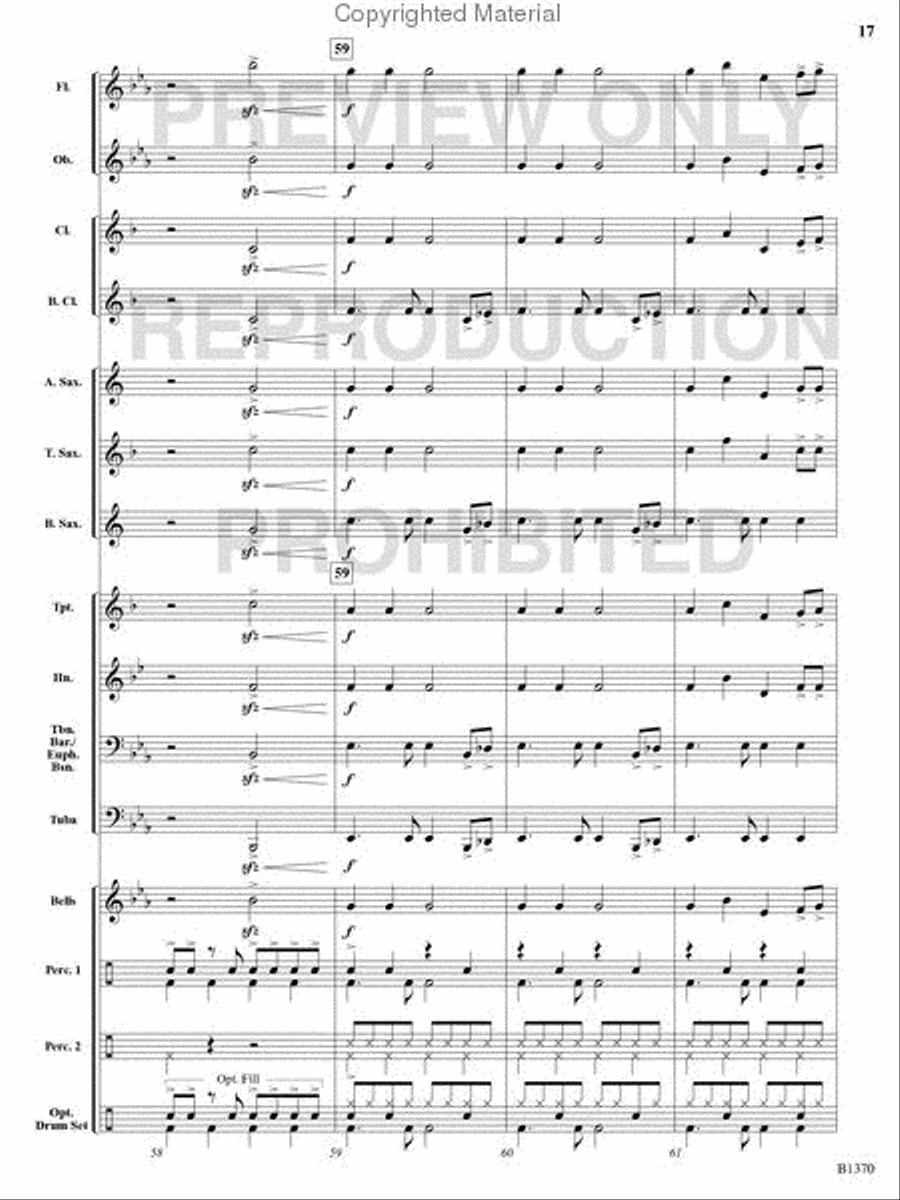 Jingle Bells Remixed Concert Band scores gallery preview page 16