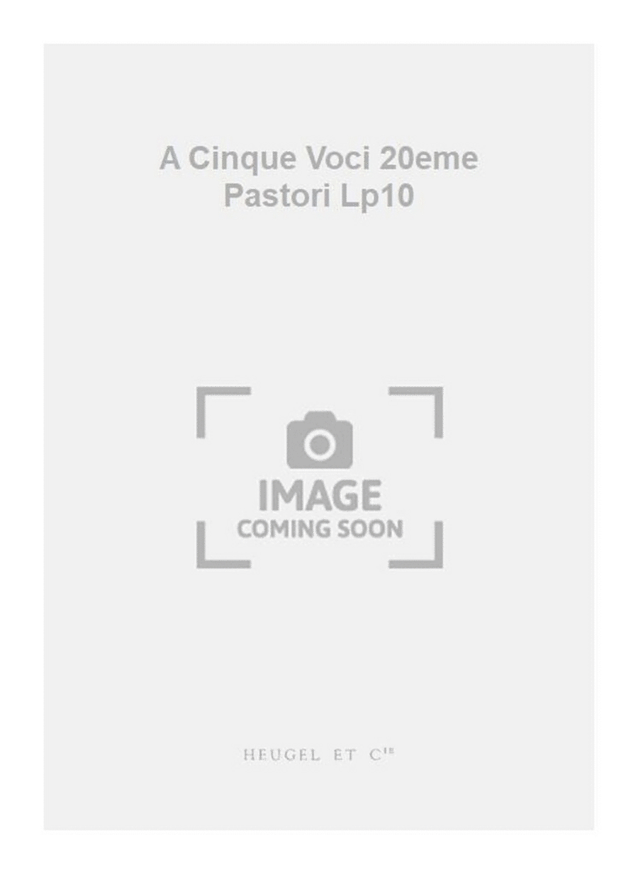A Cinque Voci 20eme Pastori Lp10 Alto Voice scores gallery preview page 1