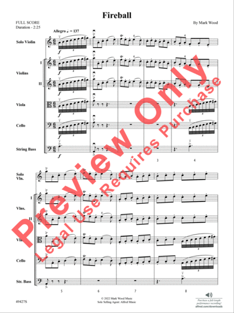 Fireball Fireball String Orchestra scores gallery preview page 4