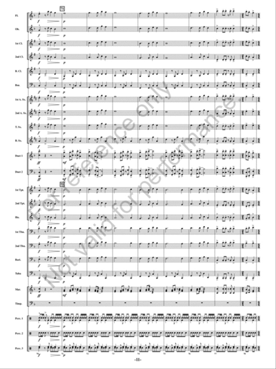 Judy Plays The Tuba, Johnny Plays The Flute Concert Band scores gallery preview page 10