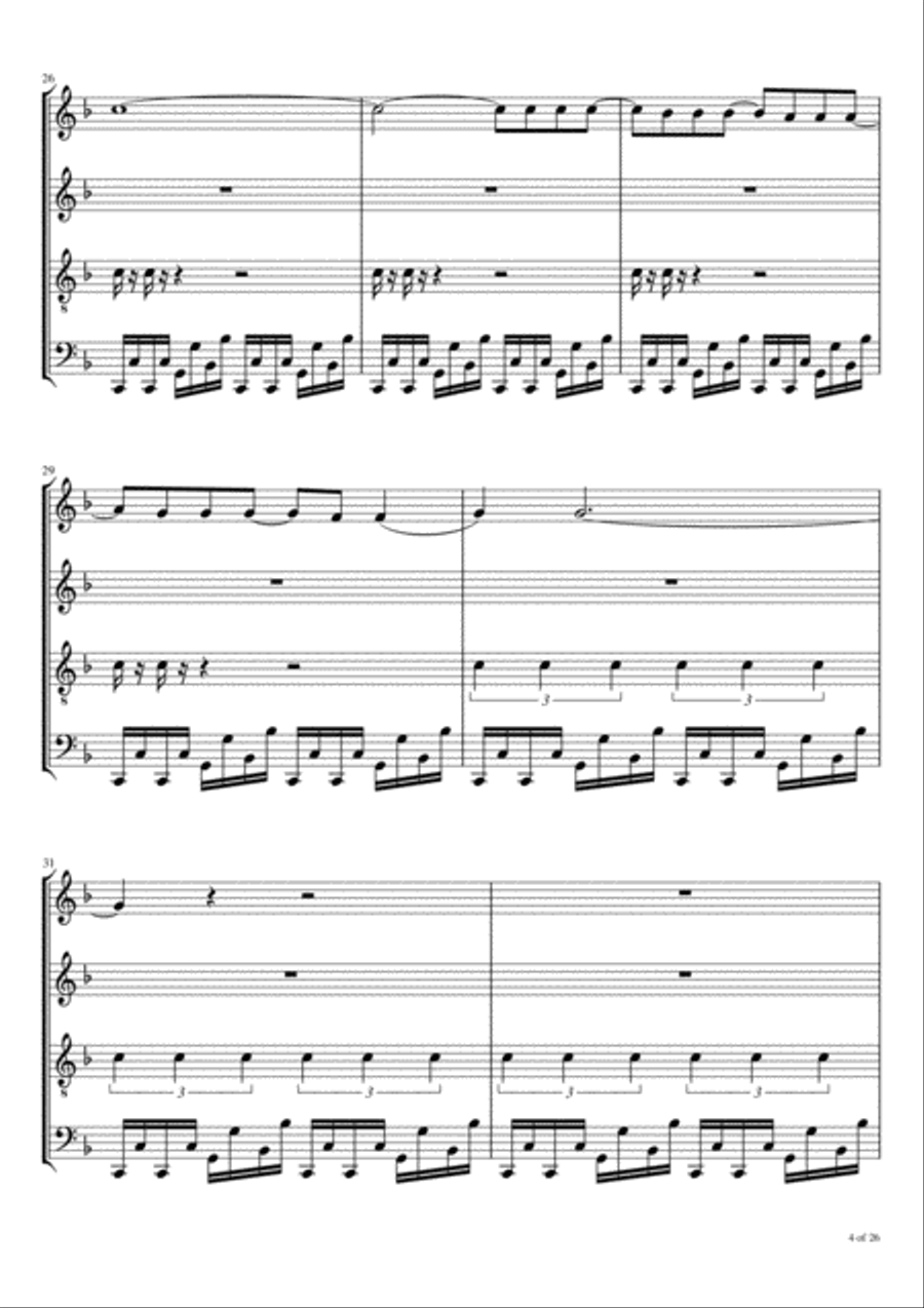 I Feel Love I Feel Love Woodwind Quartet scores gallery preview page 5