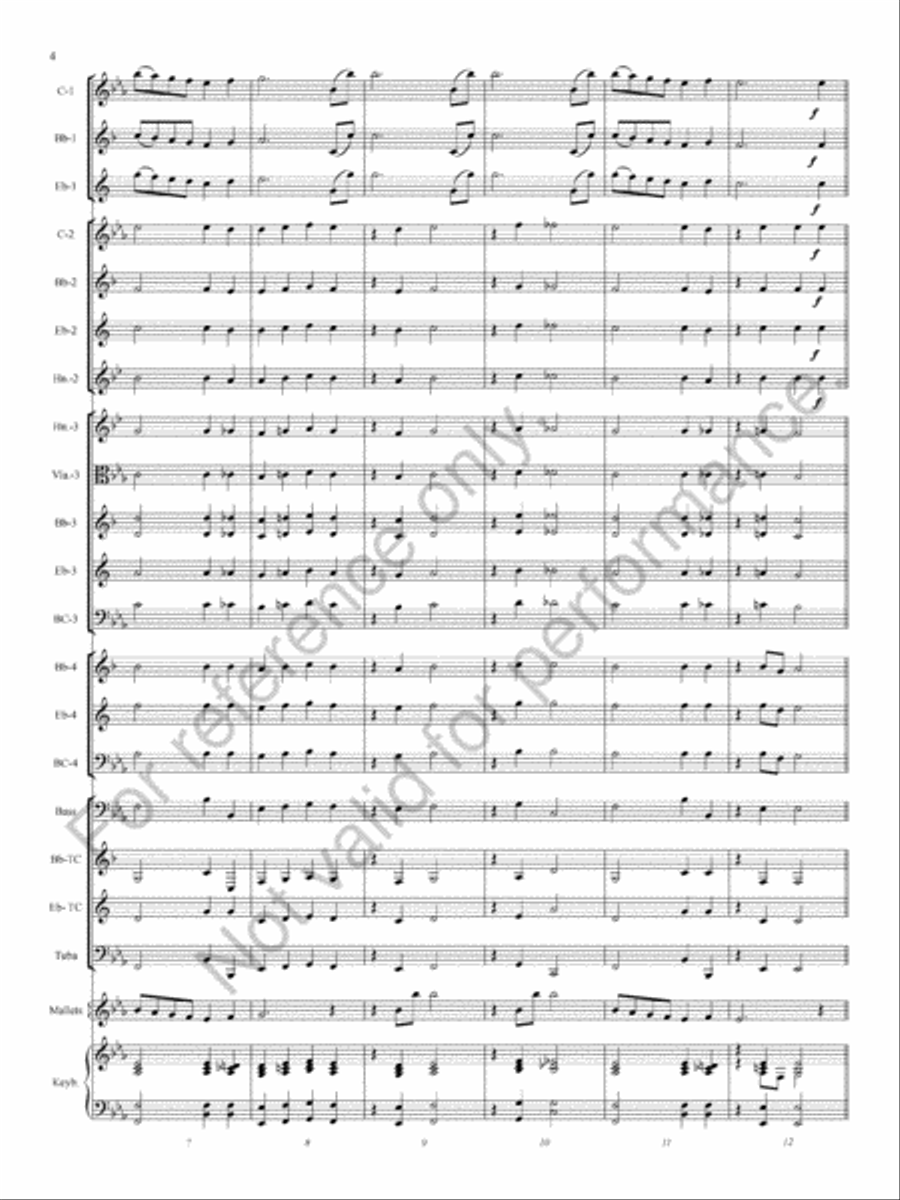Blue Lake Reflections Blue Lake Reflections Concert Band scores gallery preview page 5