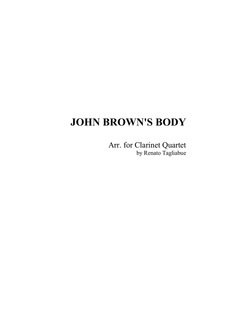 JOHN BROWN'S BODY - Arr. for Clarinet Quartet Clarinet Quartet scores gallery preview page 1