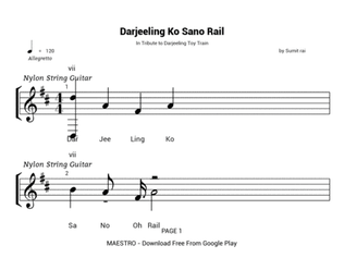 "Darjeeling Ko Sano Rail" means little toy train of Darjeeling.