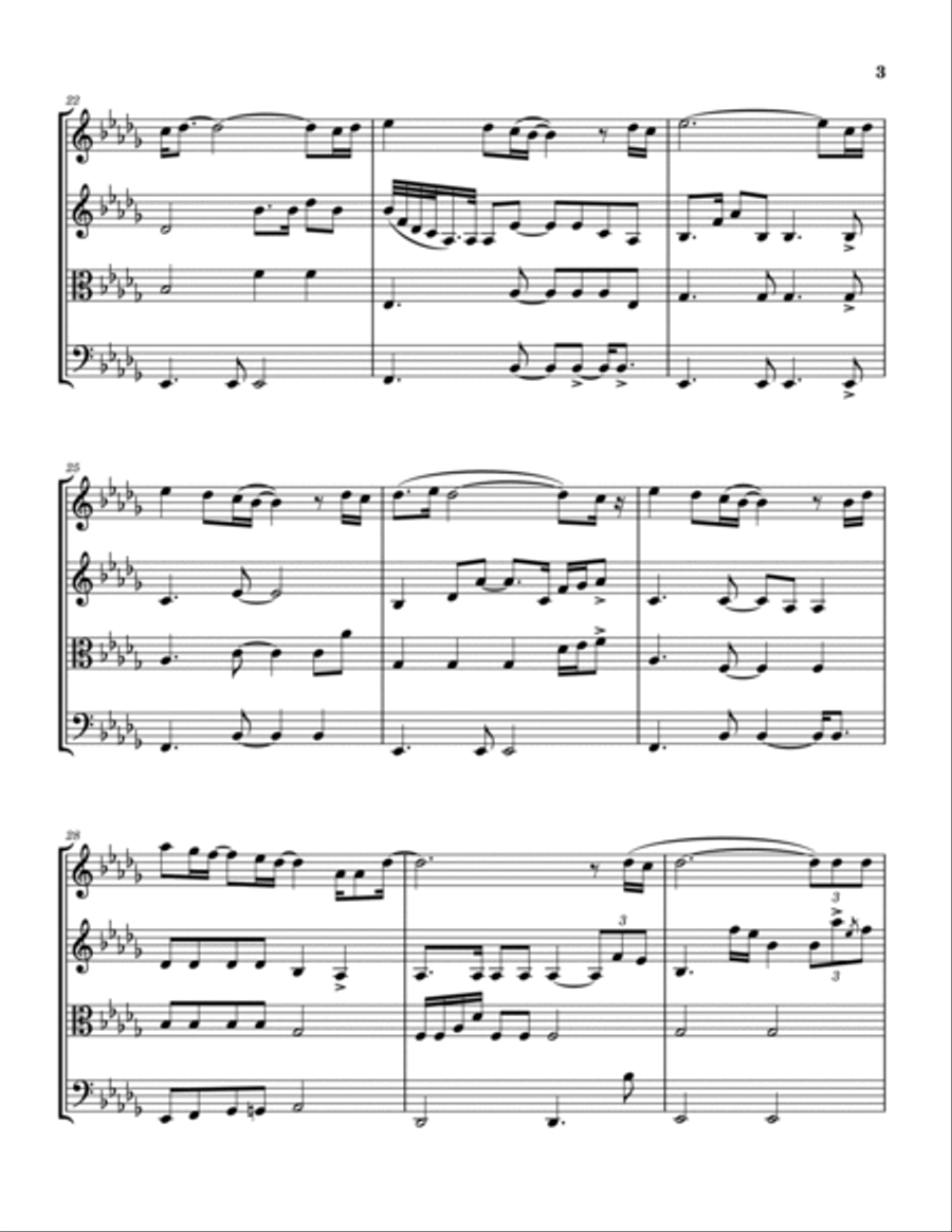 Ribbon In The Sky Ribbon In The Sky String Quartet scores gallery preview page 4