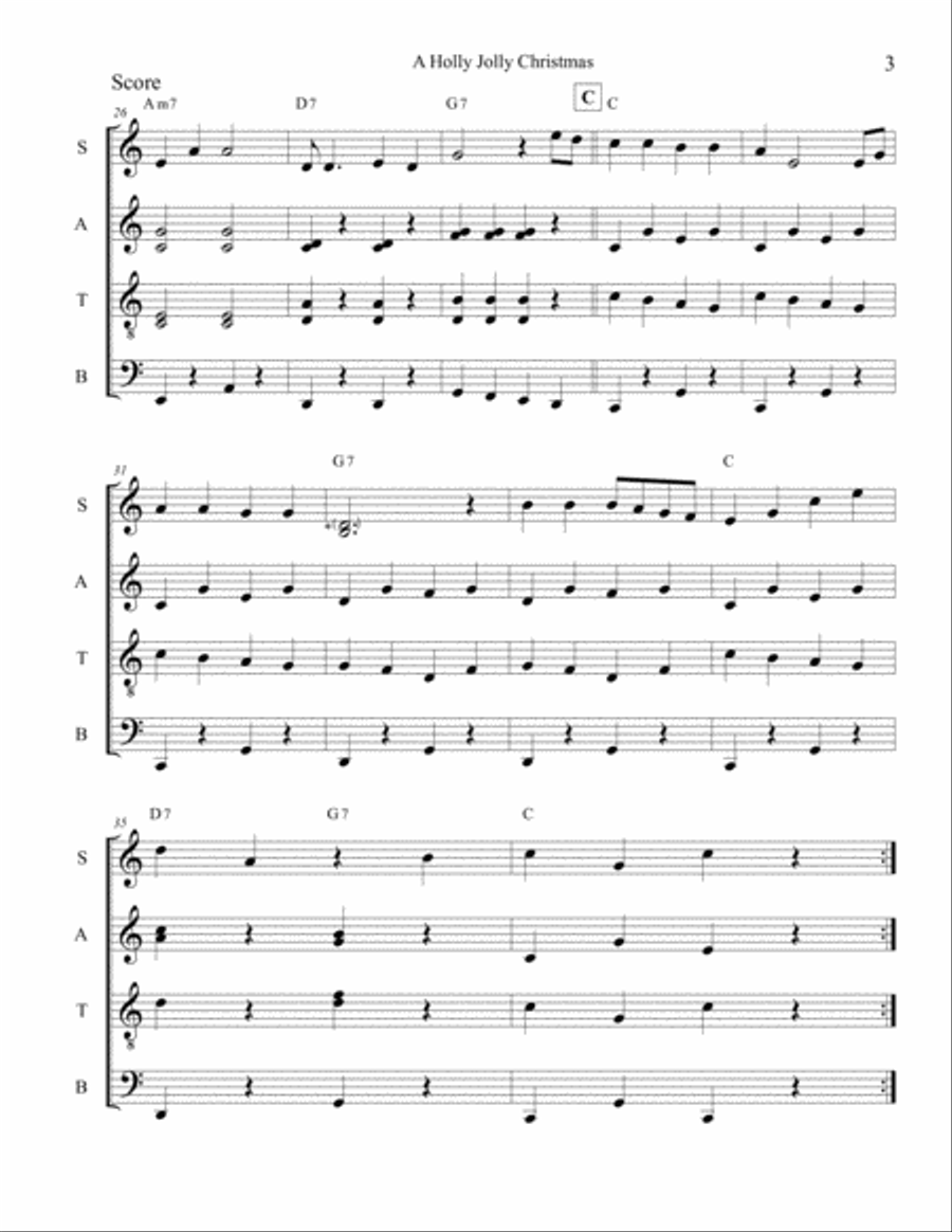 A Holly Jolly Christmas Large Ensemble scores gallery preview page 3
