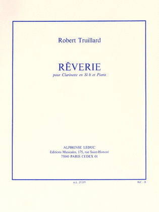 Book cover for Reverie, For Clarinet And Piano