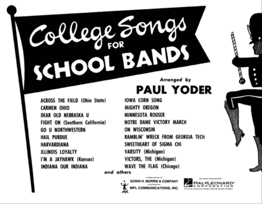 College Songs for School Bands – 1st Bb Clarinet Marching Band scores gallery preview page 1