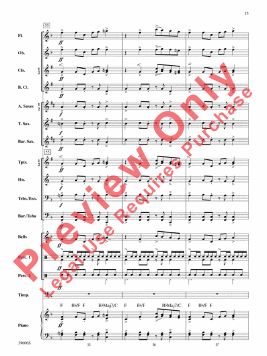 Call to the Heroes Concert Band scores gallery preview page 16