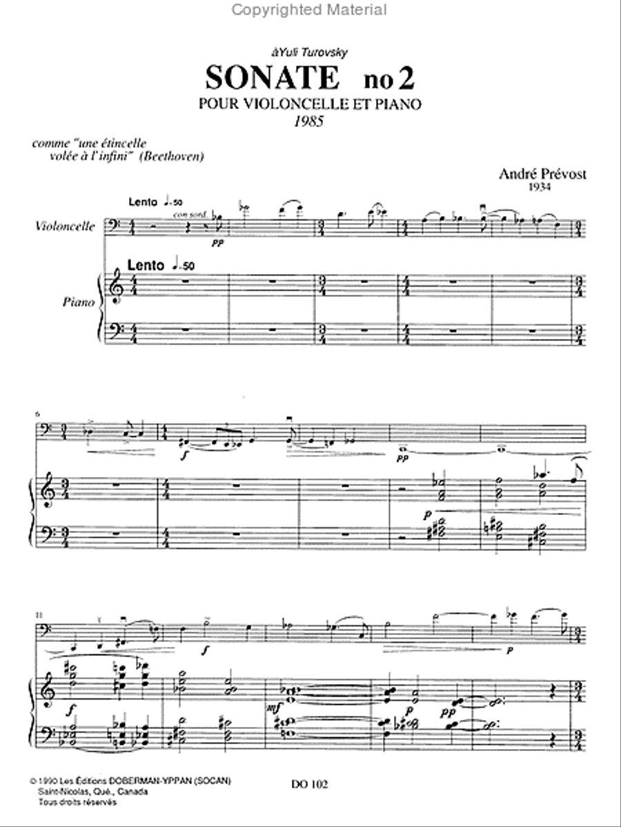 Sonate no. 2 Piano scores gallery preview page 2