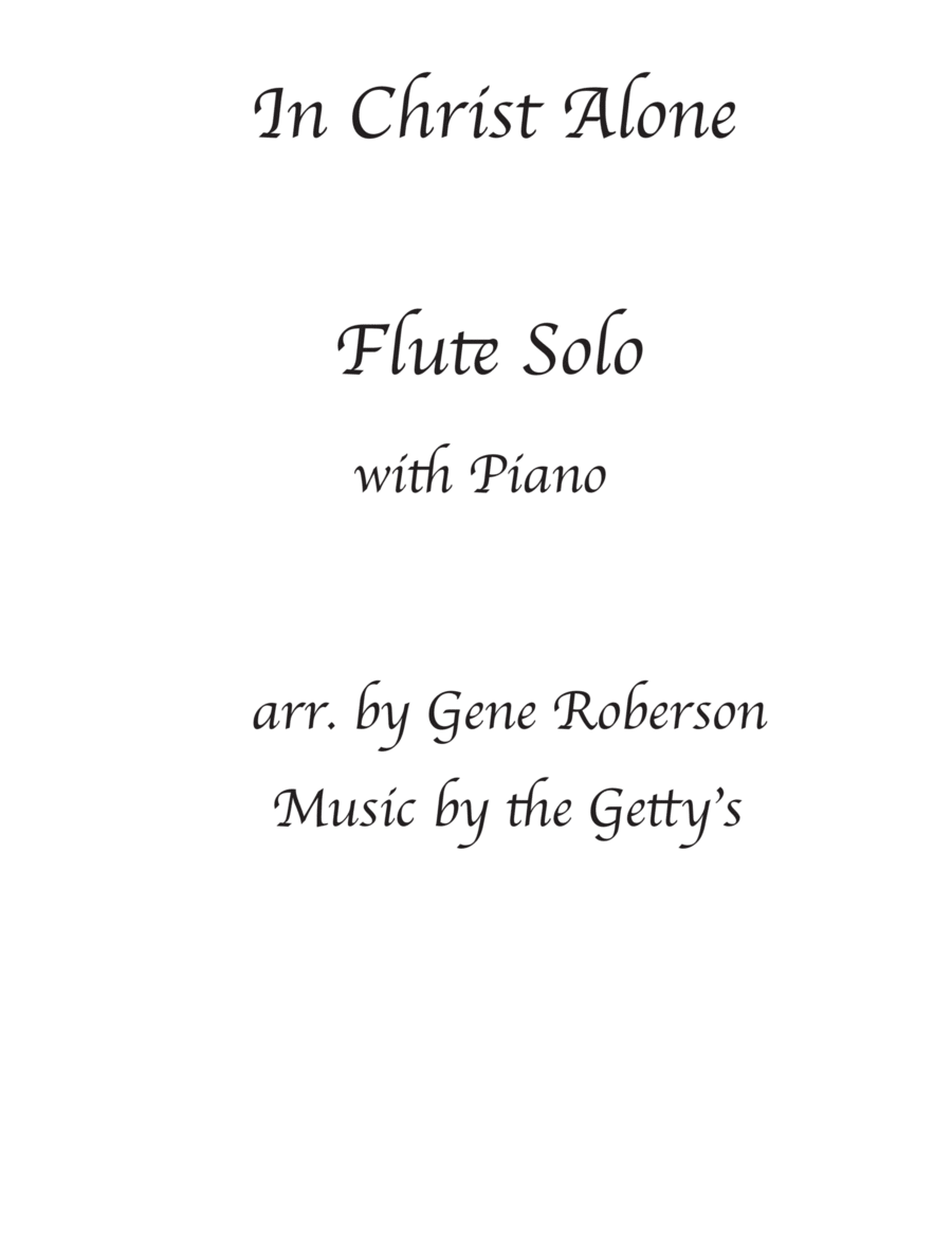 In Christ Alone Flute Solo scores gallery preview page 1