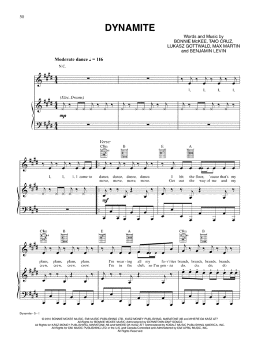 The Giant Pop & Rock Piano Sheet Music Collection Piano, Vocal, Guitar scores gallery preview page 7
