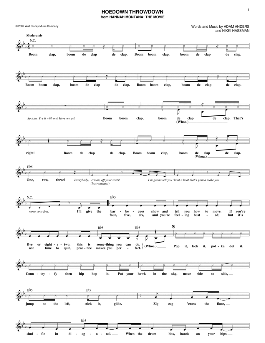 Hoedown Throwdown Guitar scores gallery preview page 1