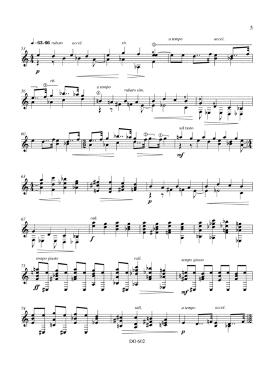 Winter Variations Classical Guitar scores gallery preview page 5