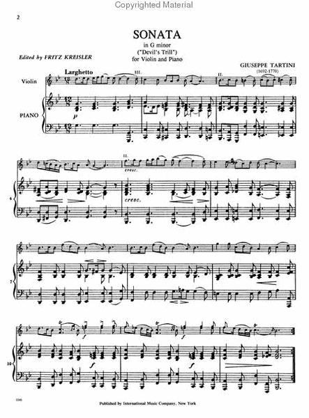 Sonata in G minor 'Devil's Trill'